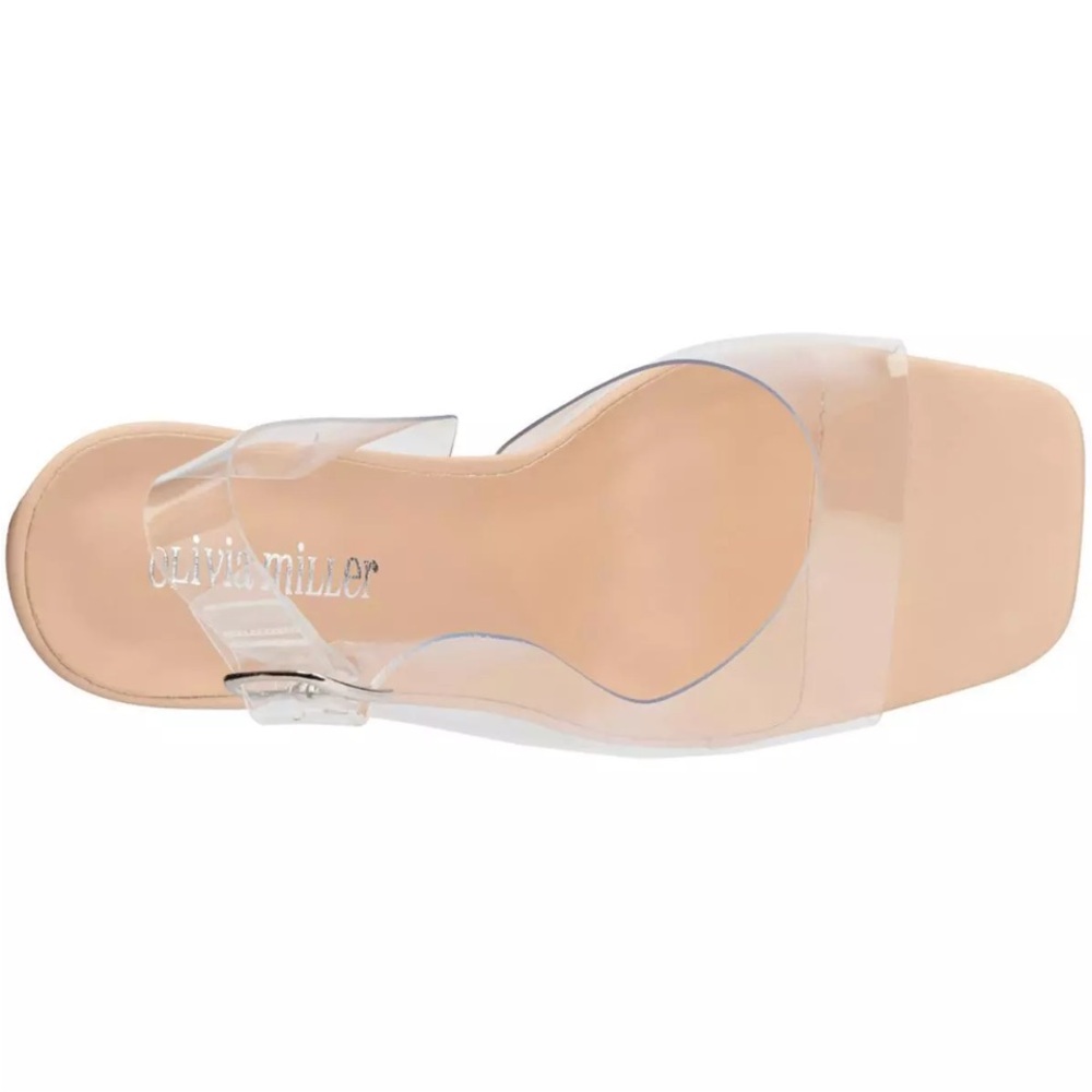 Olivia Miller Morocco beige clear heels size 8 brand new